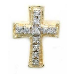 AC130 14K 11 DIAMOND CROSS SLIDE 